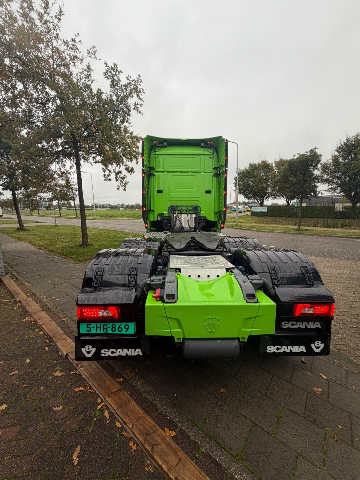 Scania V8 R580 LA 6X2 boogie lift 6 ton gelopen, Auto's, Automaat, Achterwielaandrijving, Scania, Leder