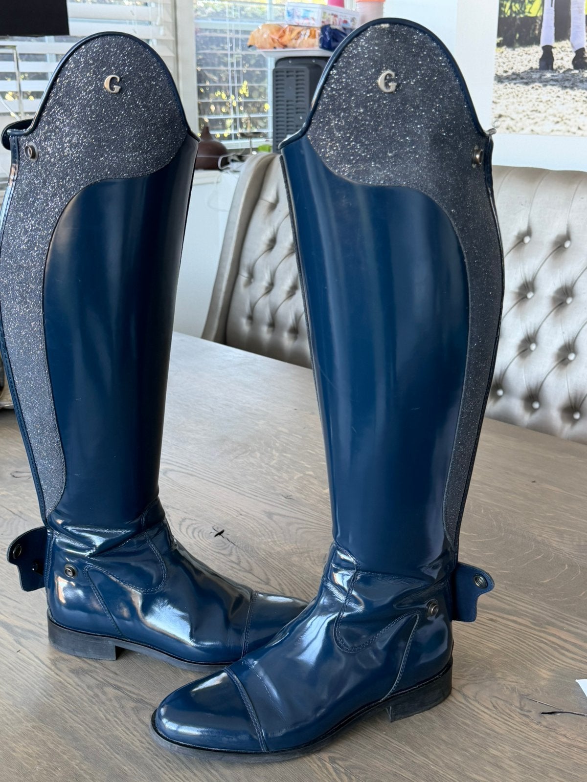 Nieuwe bling bling  dressuur rijlaarzen Gallors maat 40, Ritssluiting, Blauw, Dressuur, Nieuw