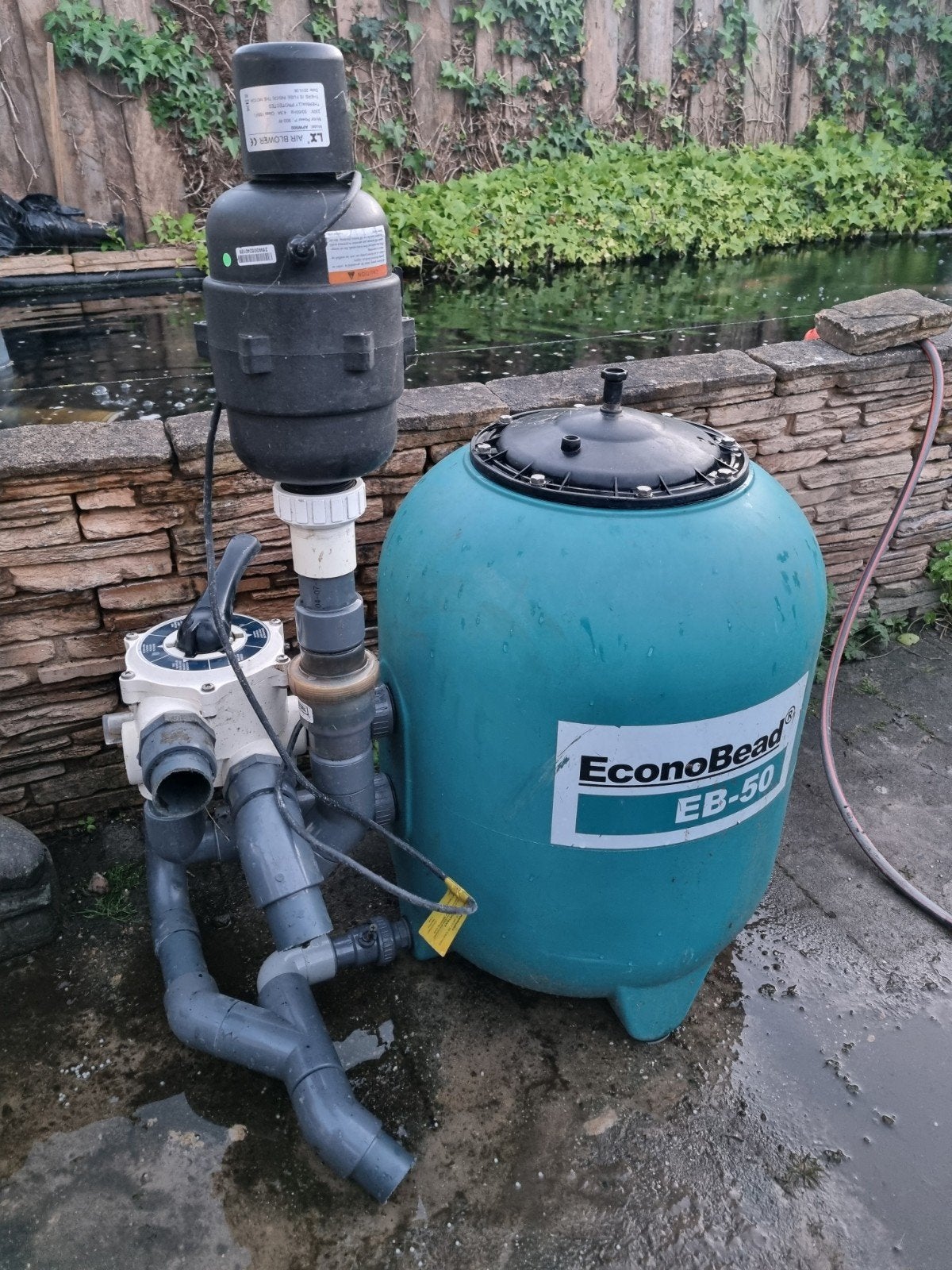 Complete Econobead 50 vijverfilter met 6-wegkraan en blower, Ophalen