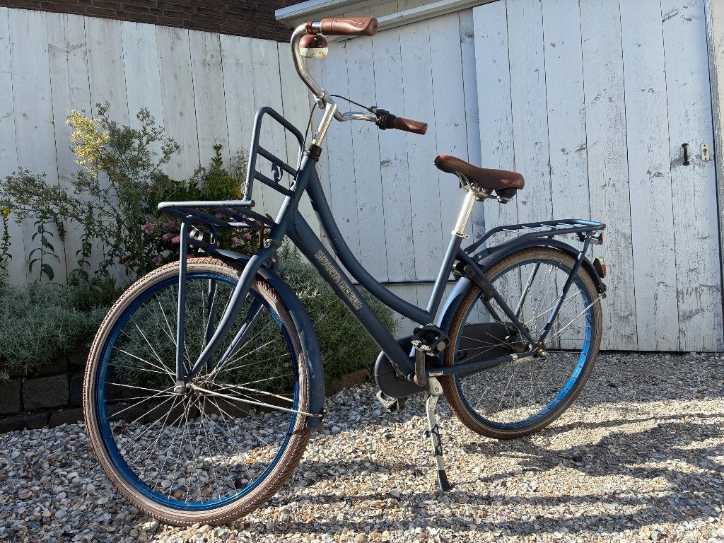 Blauwe kinderfiets Sparta Pick-up, Ophalen, Terugtraprem, Sparta, Versnellingen