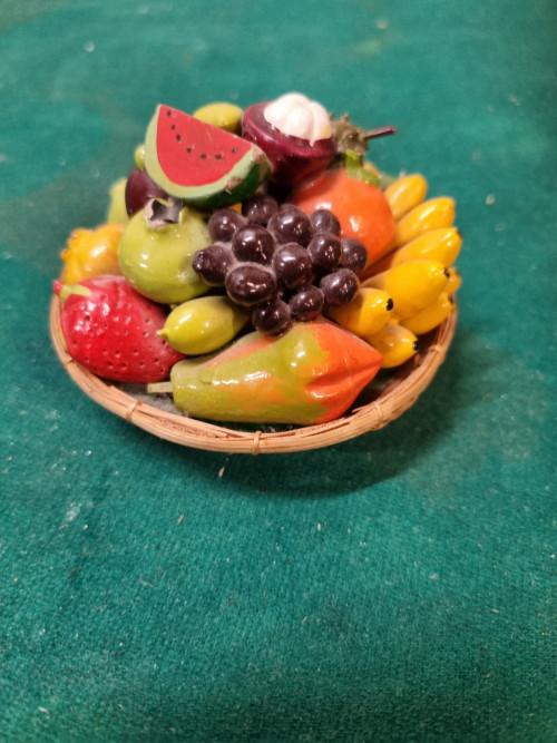 fruitmand miniatuur aardewerk riet, Ophalen of Verzenden, 'T Olde Gre-j, Info@toldegrej.nl, Endepoelstraat 20f Didam