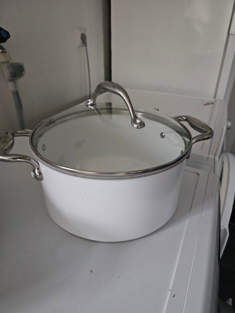 lagostina pan, witte pan, Huis en Inrichting, Ophalen of Verzenden, Rvs, Pannenset
