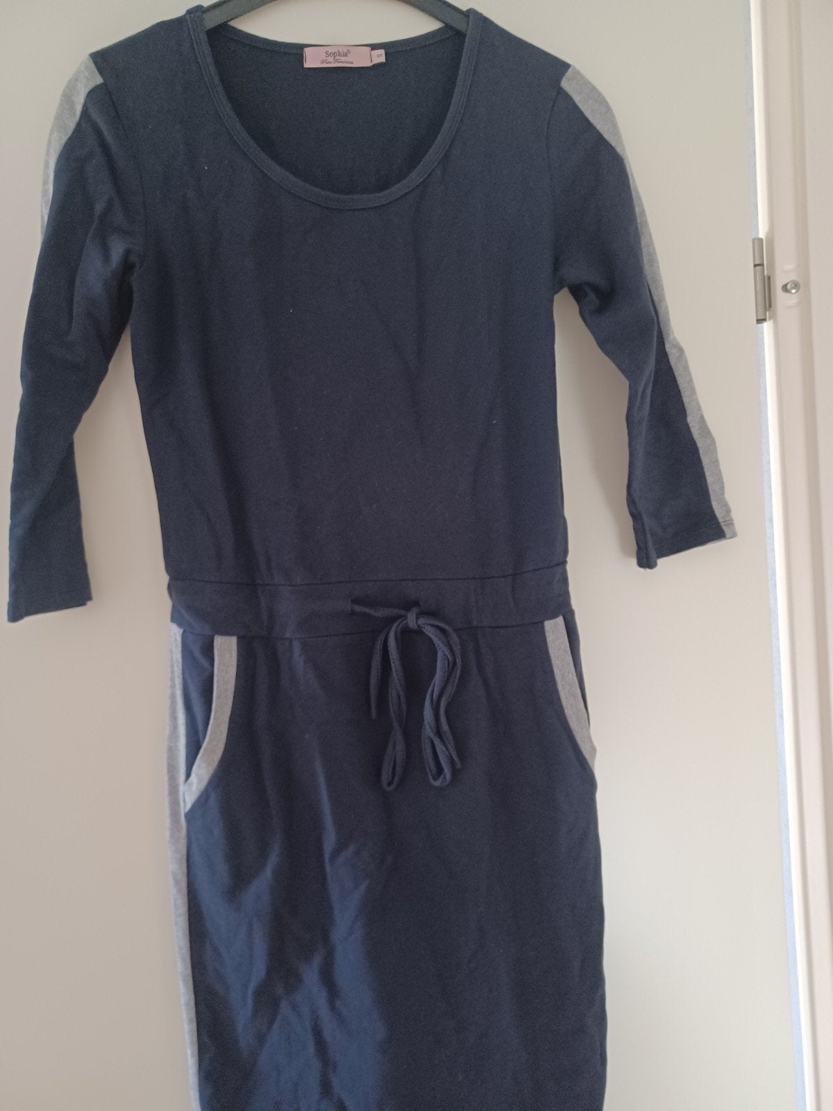 Blauw jurkje mt S , 3/4 mouw, Blauw, Sophia, Ophalen of Verzenden, Zo goed als nieuw