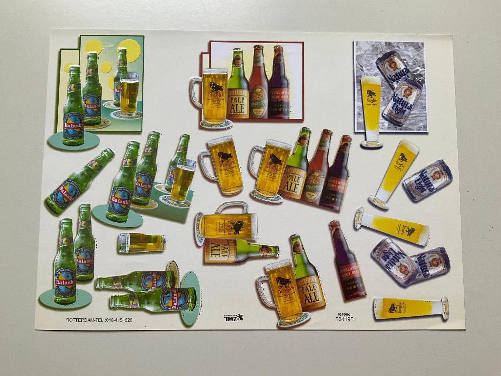 kaarten maken 3D knipvel bier flessen, Hobby en Vrije tijd, Kaarten | Zelf maken, Ophalen of Verzenden, Zo goed als nieuw, Man of Vrouw