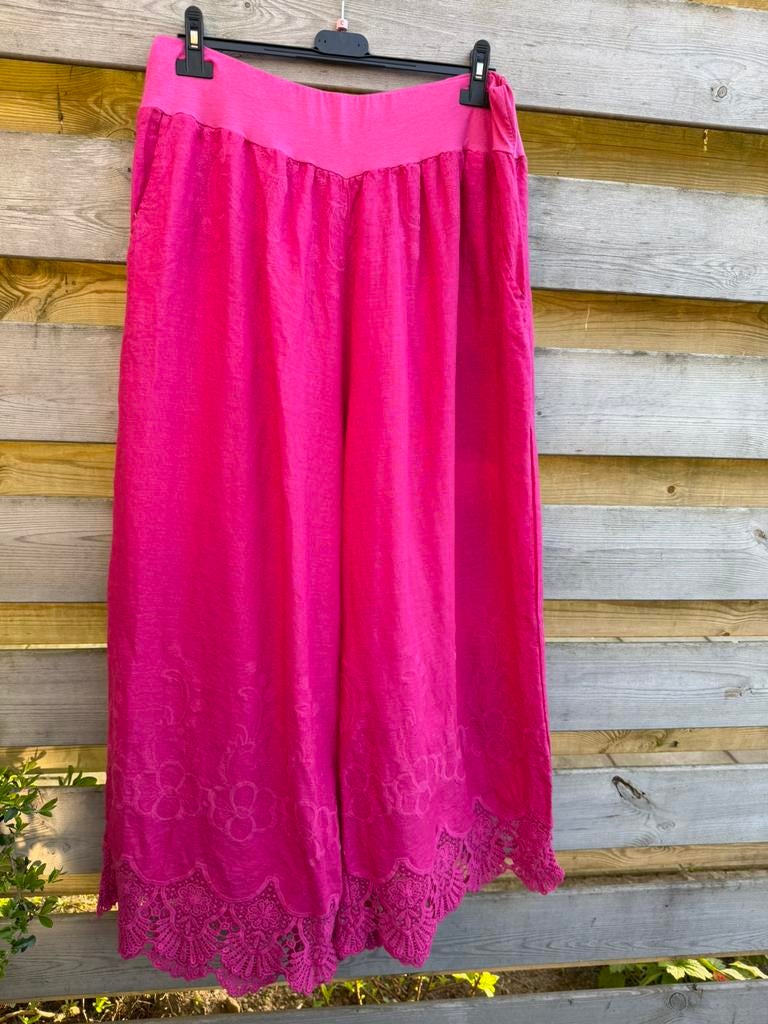 Moonshine linnen broek maat 3, Ophalen of Verzenden, Nieuw, Overige kleuren, Broek of Spijkerbroek