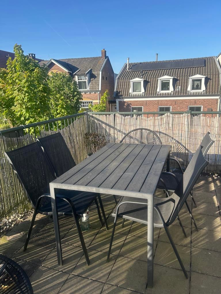 JYSK Tuinset: Tafel met 4 stoelen, Gebruikt, Eettafel, Ophalen of Verzenden, Tuinset
