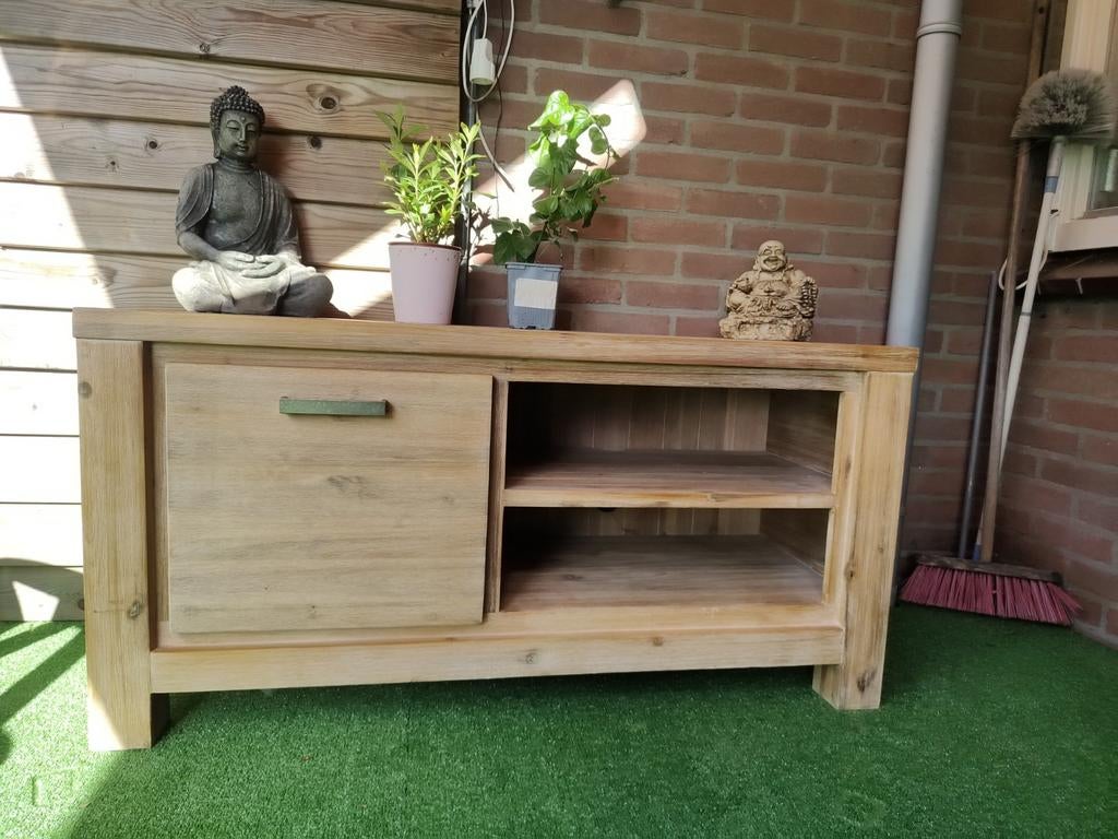 Massief Eiken TV meubel, Ophalen, Zo goed als nieuw, Massief eiken