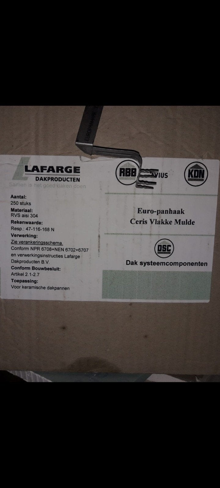 Diverse dakpanhaken en stormankers, Ophalen, Overige typen, Nieuw, 15 m² of meer