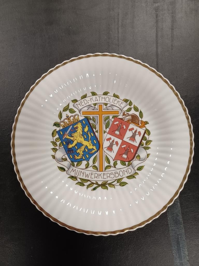 Decoratieve wandbord Ned. Katholieke Mijnwerkersbond, Ophalen of Verzenden