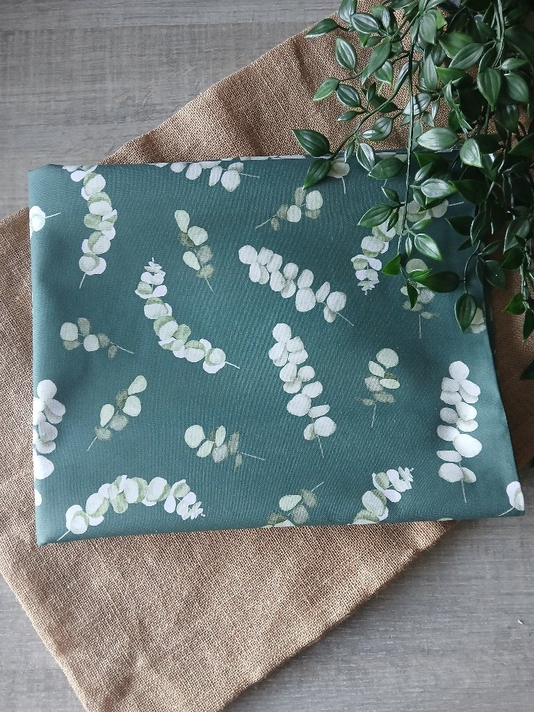 COUPON : Canvas digitaal eucalyptus, groen, 120 cm of meer, Nieuw, Ophalen of Verzenden, Katoen