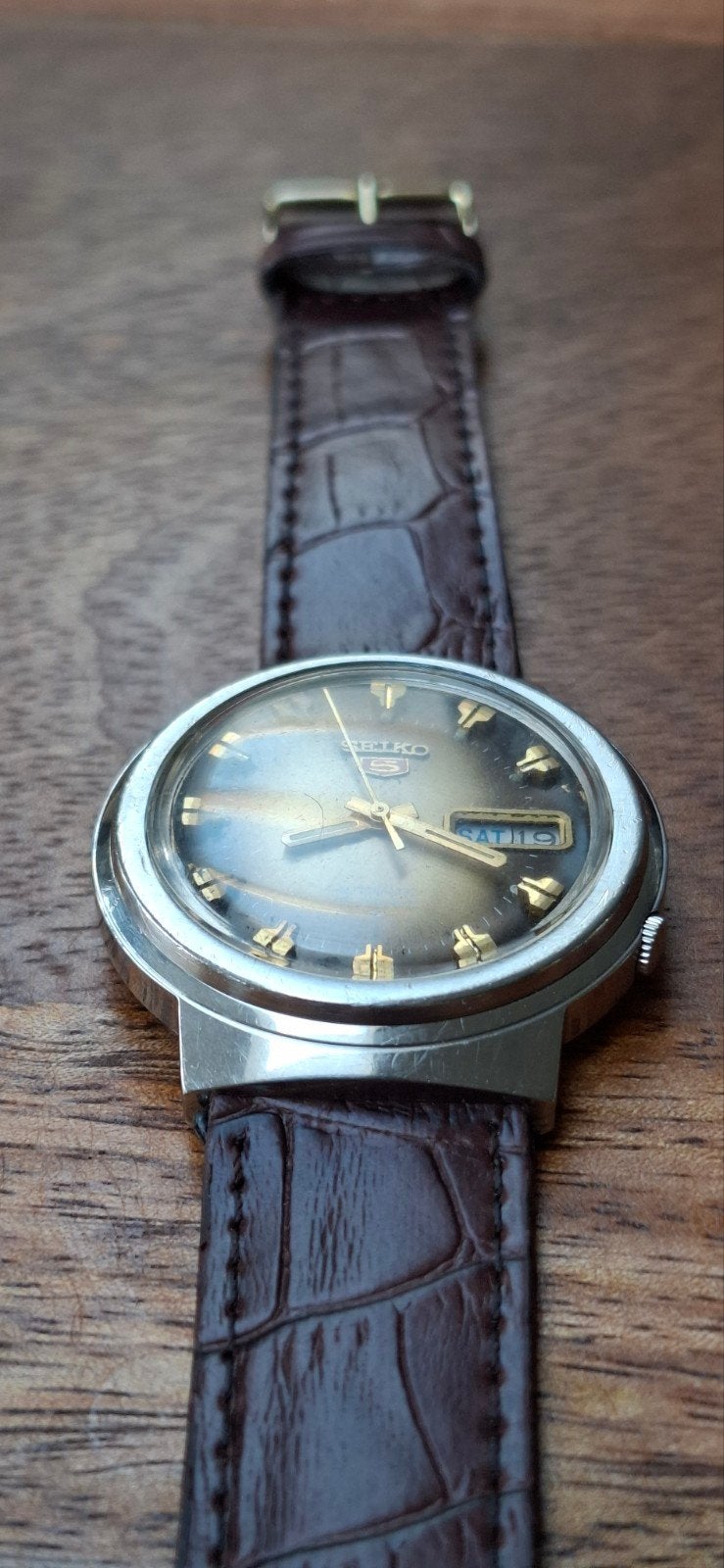 Vintage Seiko 5 automatic 7009-8240 horloge, Ophalen of Verzenden, Gebruikt, Staal, Seiko