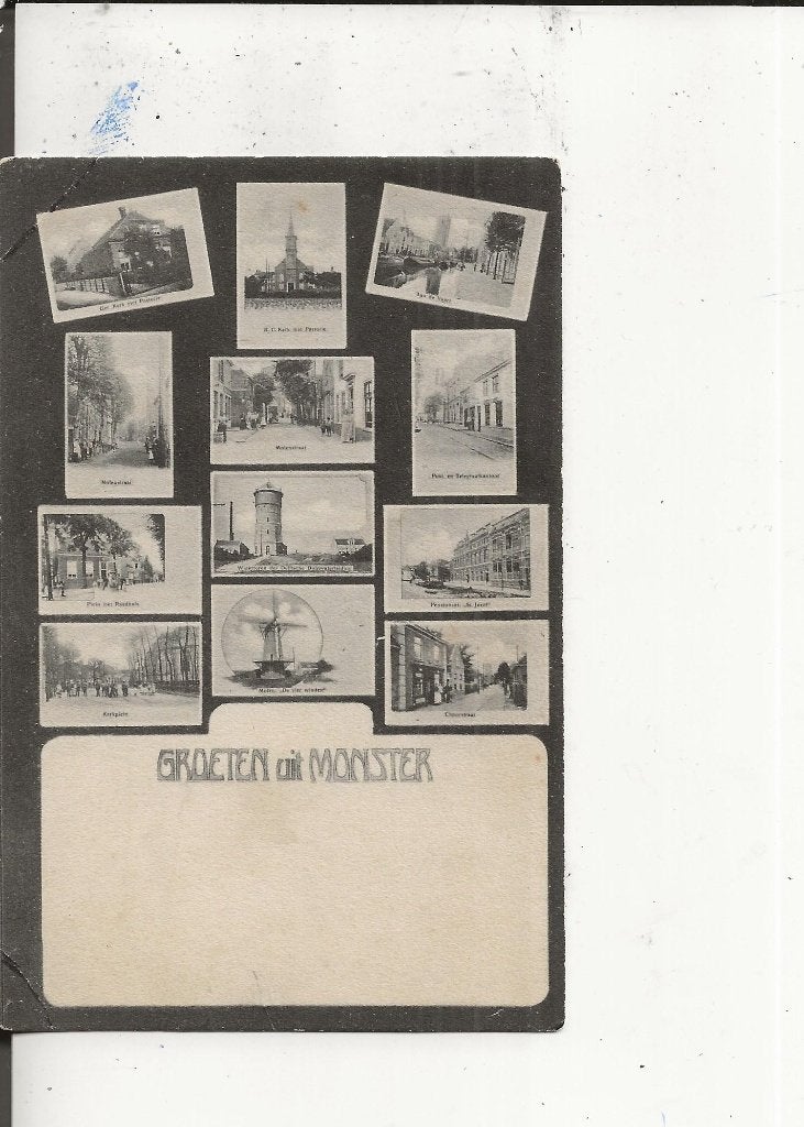 Monster Groeten uit 12-Luik met Gereformeerde Kerk 1907, Ophalen of Verzenden, Voor 1920, Gelopen, Zuid-Holland