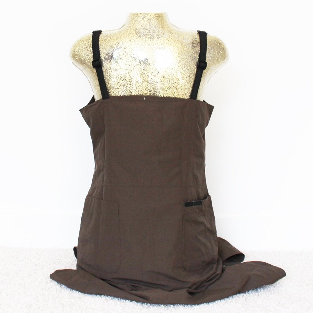 Mooie Hirsch Jurk (Maat 42) - 22 € 40,-, Kleding | Dames, Bruin, Maat 42/44 (L), Zo goed als nieuw, Onder de knie