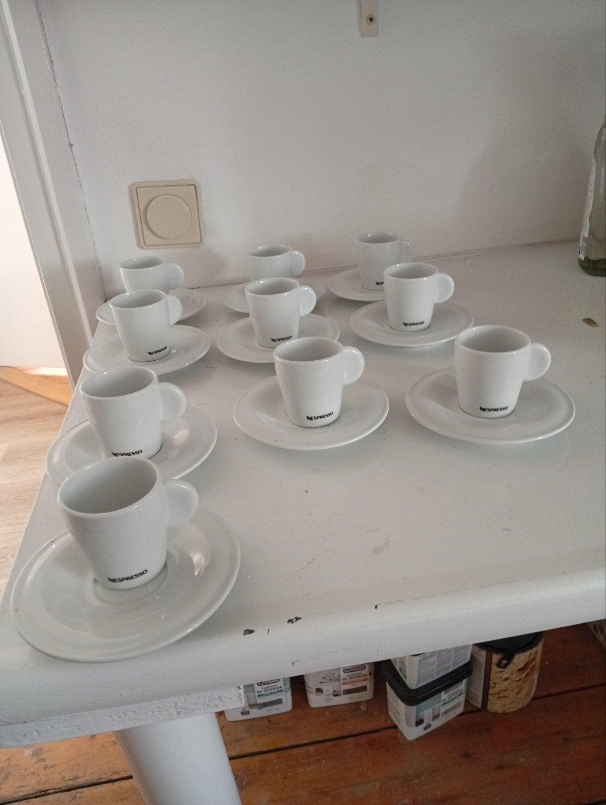 Nespresso kop en schotels expresso en lungo, Ophalen of Verzenden, Nieuw