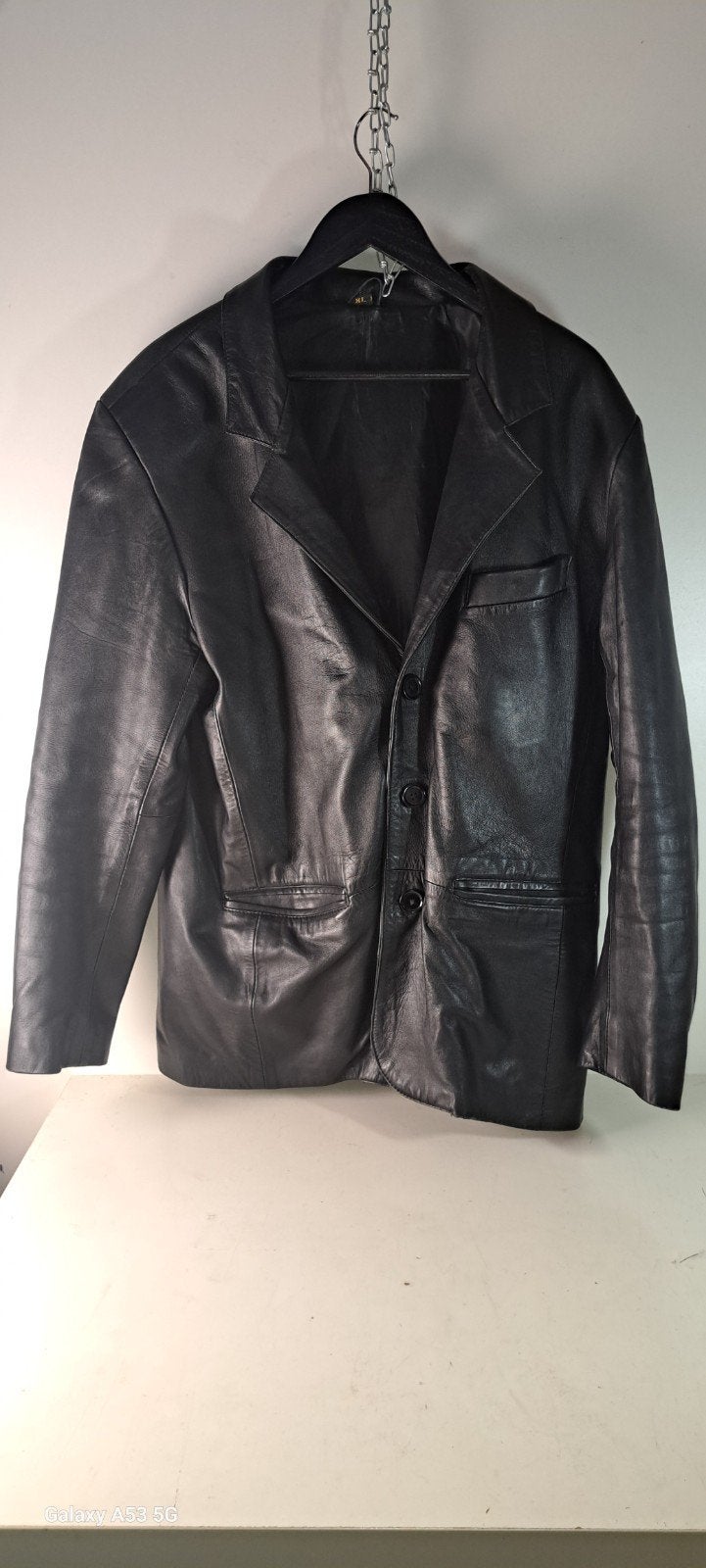 Vintage Leren Jas Heren XL - Nette Staat, Ophalen of Verzenden, Gedragen, Maat 56/58 (XL), Zwart