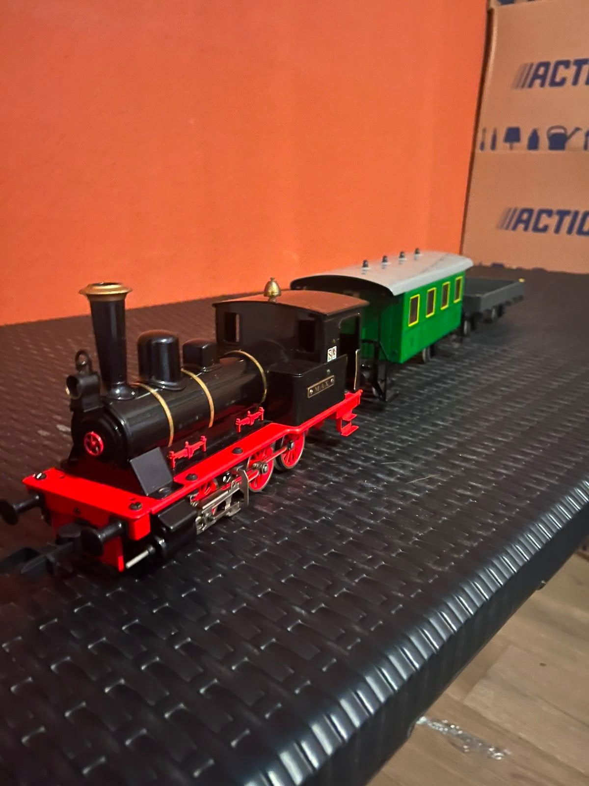 Märklin Stoomlocomotief "MAX" met wagons 5440/2, Treinset, Gelijkstroom of Wisselstroom, Ophalen of Verzenden, Zo goed als nieuw