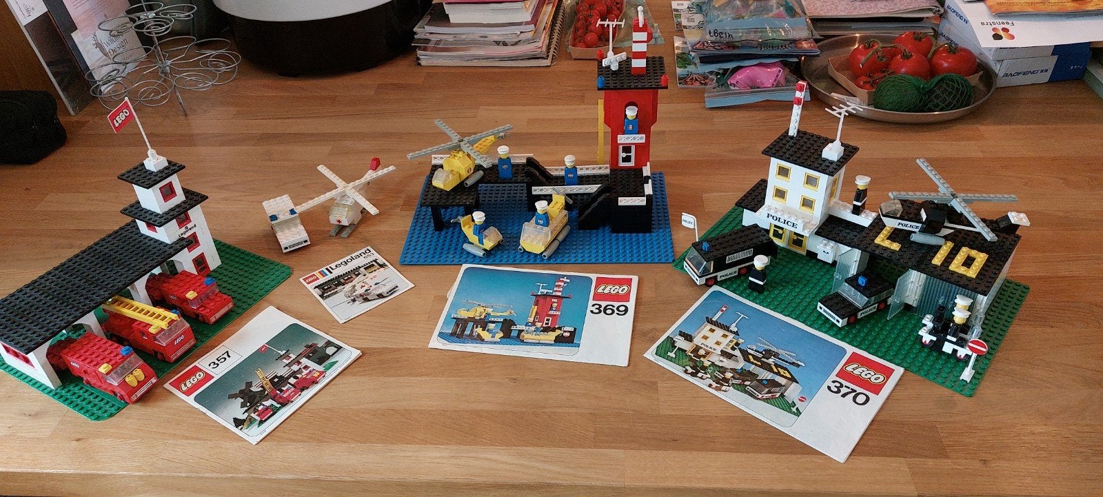 Lego vintage 357, 369, 370 en 653, Gebruikt, Overige thema's, Lego, Inclusief instructies