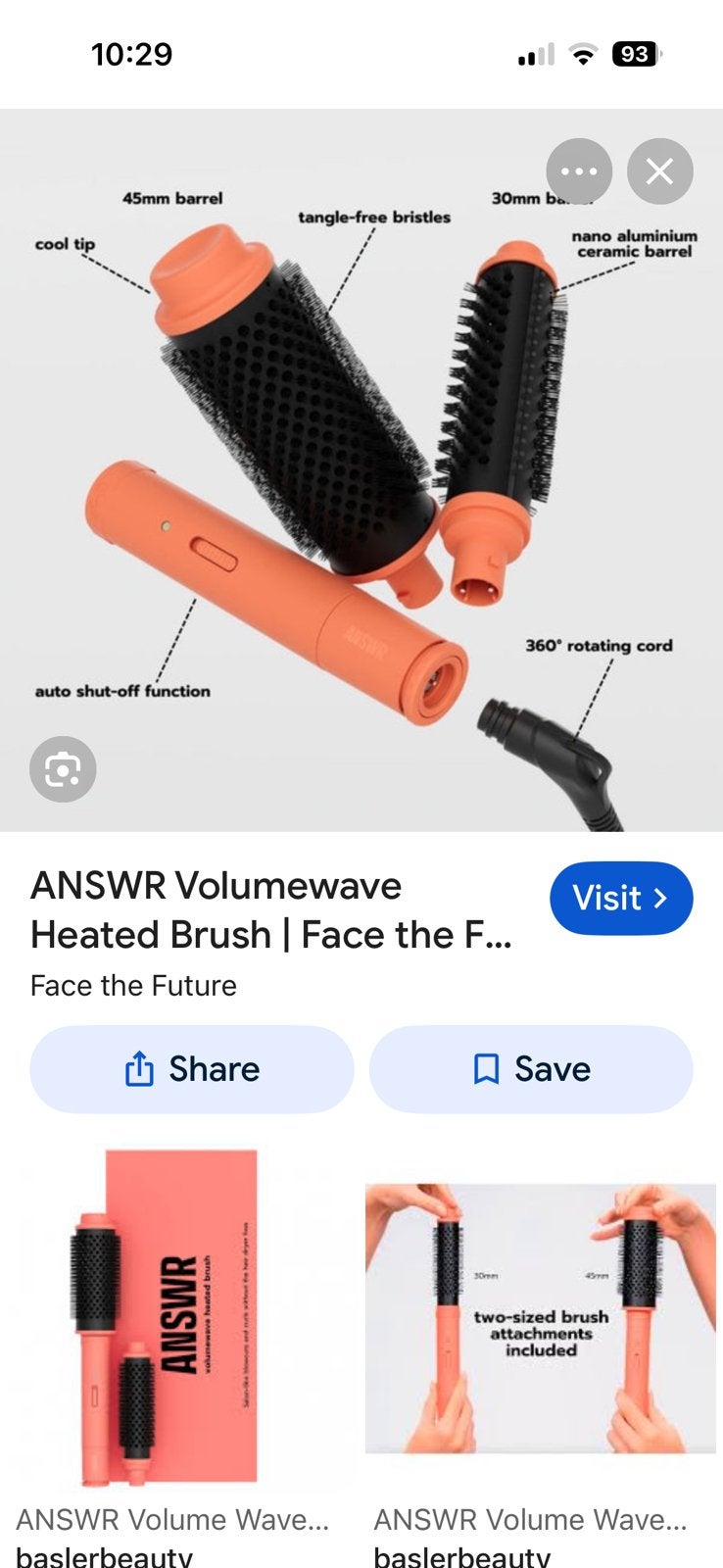 ANSWR Volumewave Verwarmde Borstel - Salonwaardige Krullen, Witgoed en Apparatuur, Persoonlijke-verzorgingsapparatuur, Ophalen of Verzenden