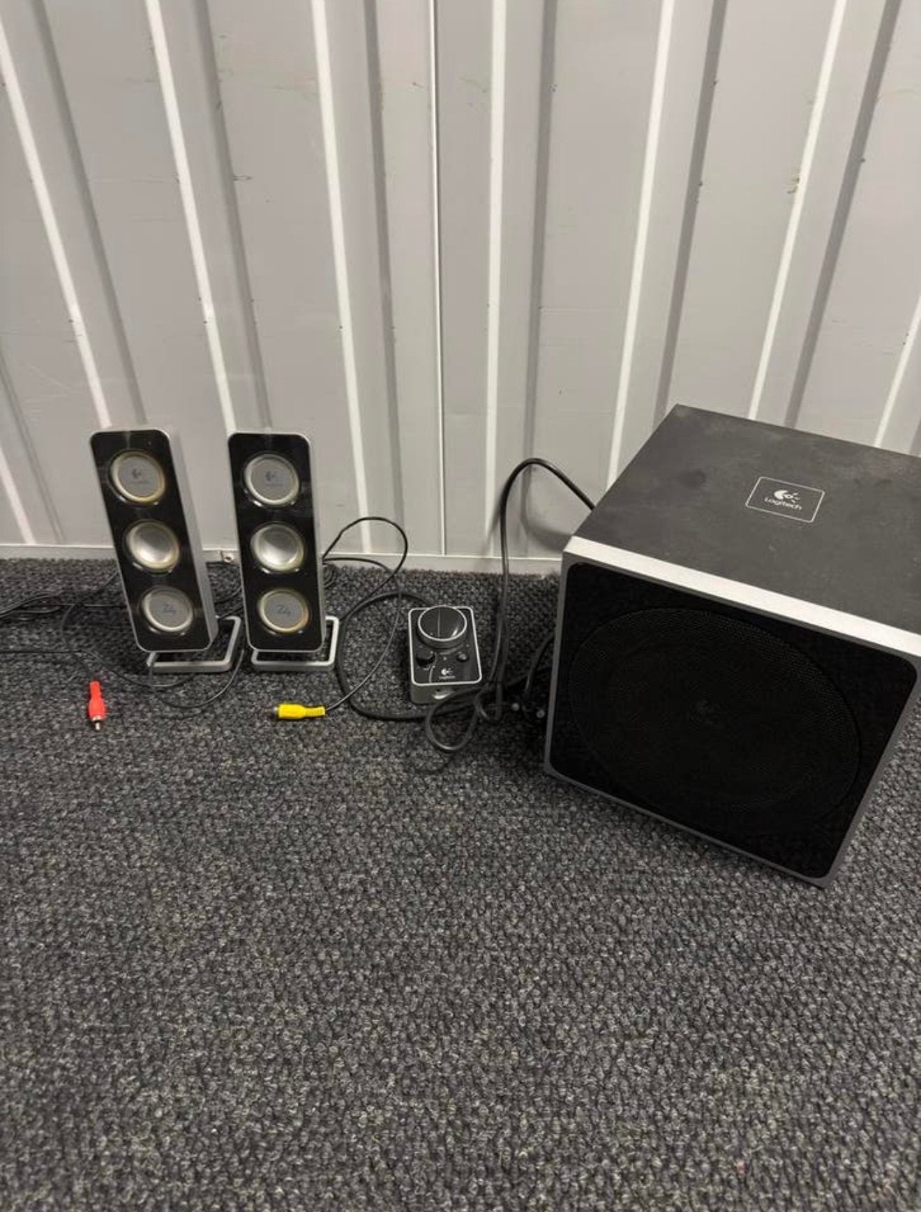 Logitech Z-4 2.1 Luidsprekerset met Subwoofer, Ophalen of Verzenden, Gebruikt, Audiokanaal 2.1