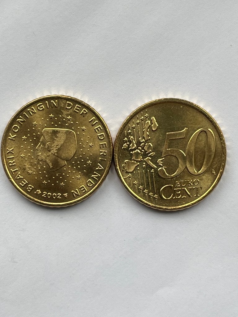 Nederland Euro munten 50 cent. van 2002 ,1999 en 2023., Postzegels en Munten, Munten | Europa | Euromunten, Ophalen of Verzenden
