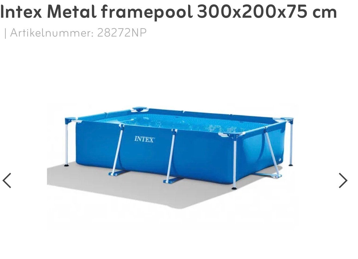 Intex zwembad 300 x 200 x 75 (incl filterpomp) (gebruikt), Ophalen, Gebruikt, Opzetzwembad, 200 tot 400 cm