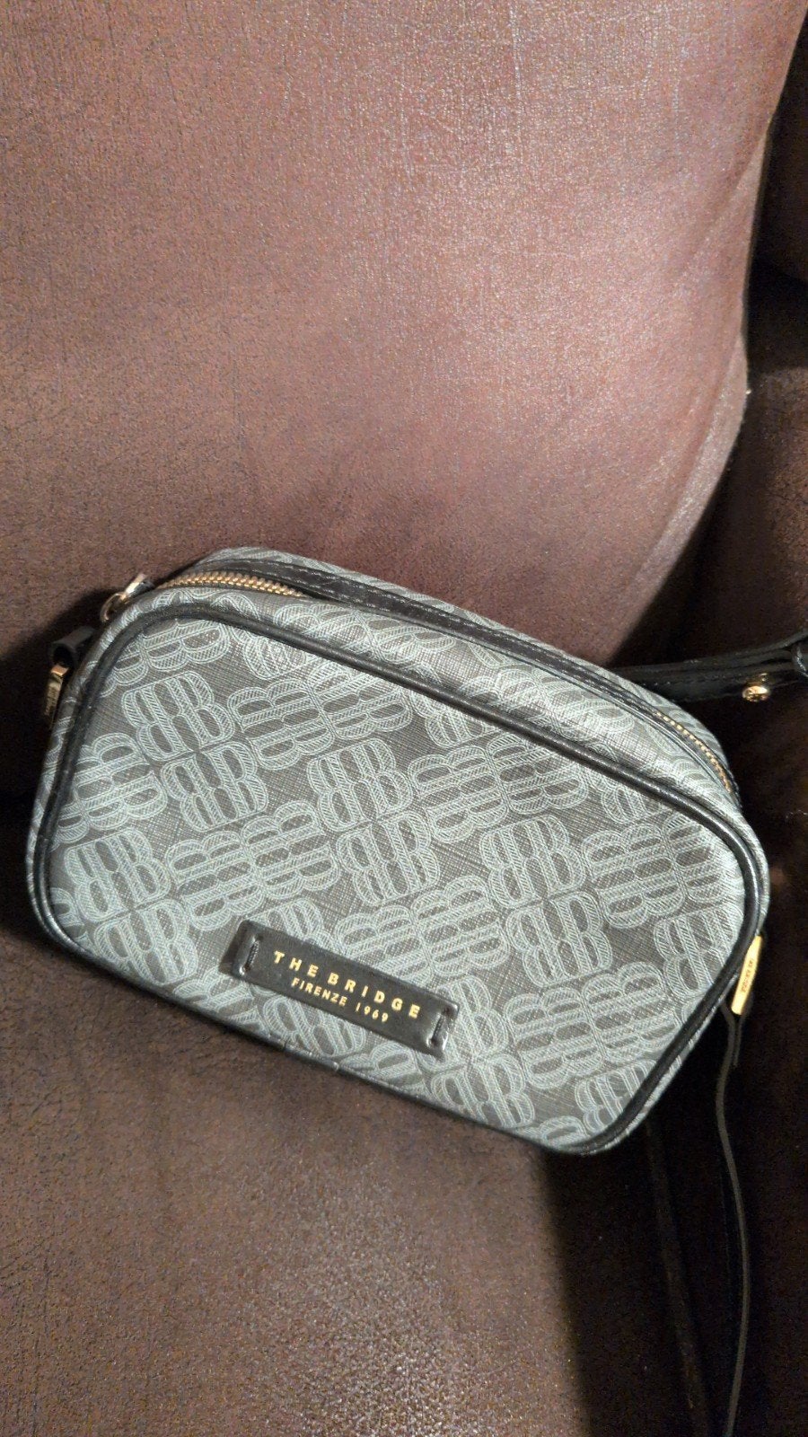 THE BRIDGE bag - Stijlvolle Leren Crossbody Tas, Ophalen of Verzenden, Nieuw, Zwart, Schoudertasje