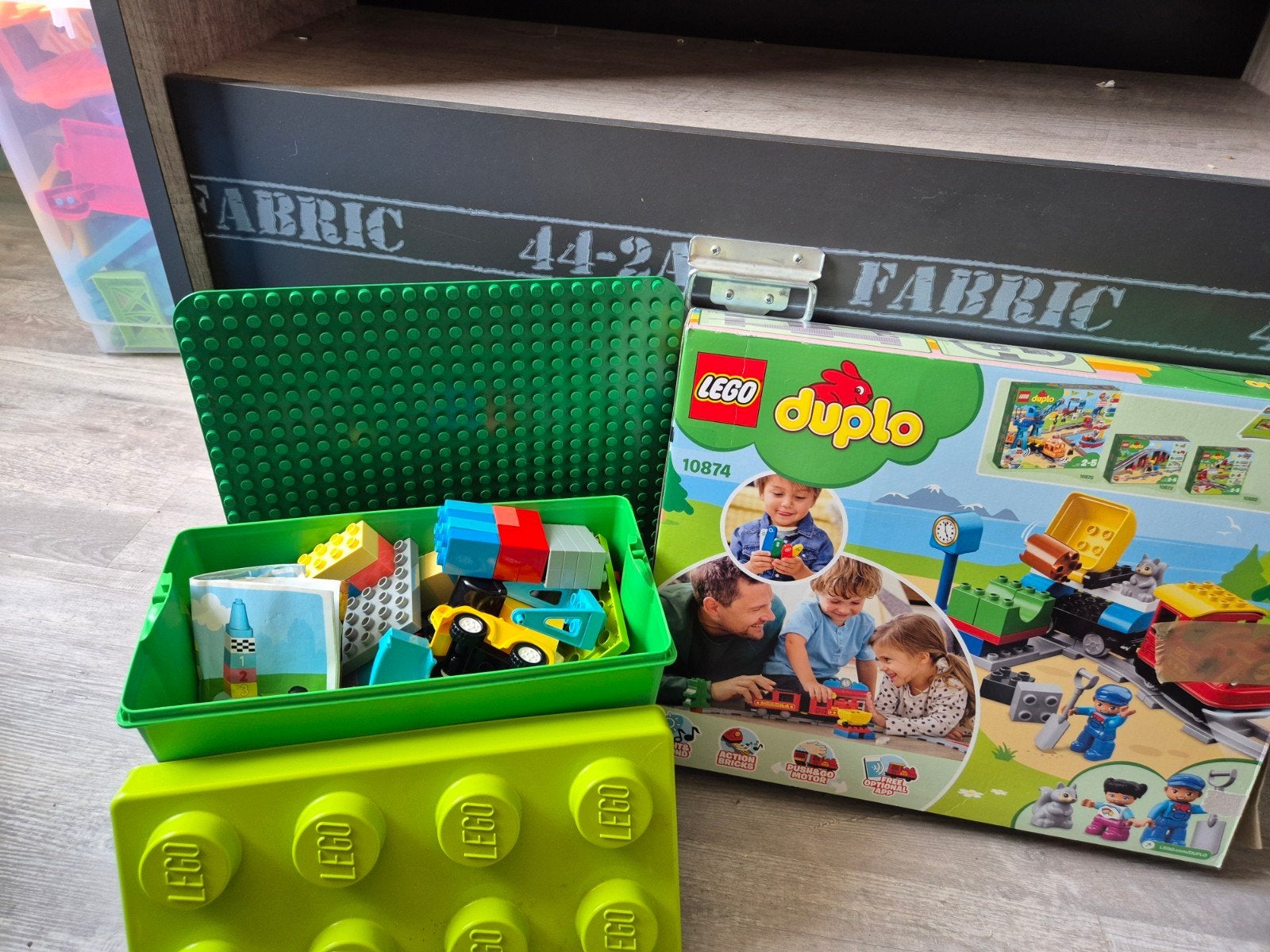 Lego Duplo Trein met extra blokken en grondplaat, Kinderen en Baby's, Speelgoed | Duplo en Lego, Ophalen, Gebruikt, Inclusief doos