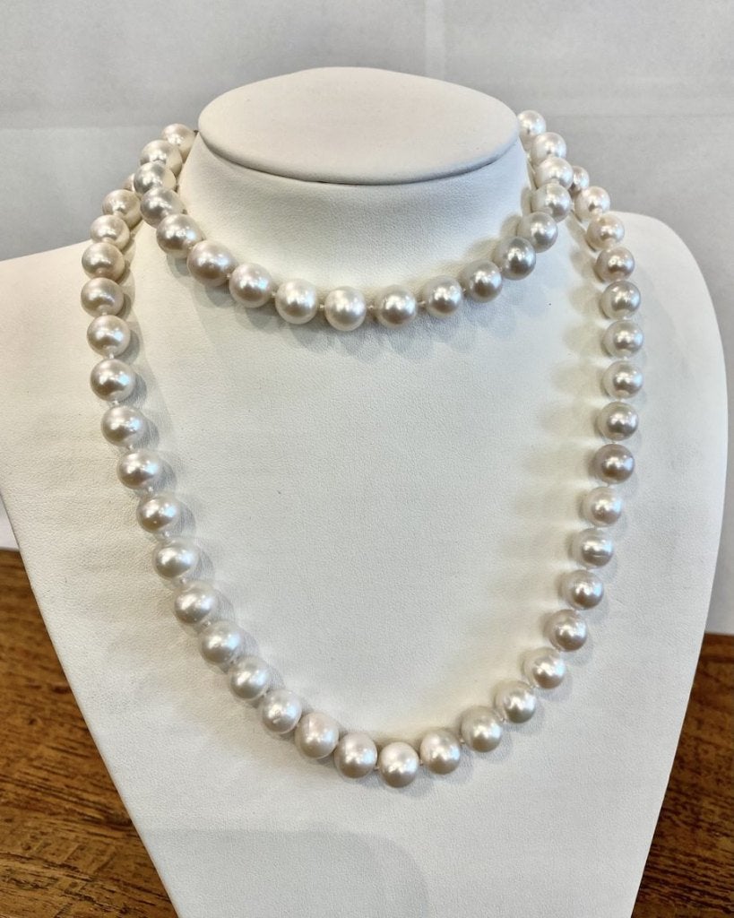 Zoetwater Parel Collier en Armband Zilveren Sluiting, Ophalen of Verzenden, Zo goed als nieuw, Info@kleenedelmetalen.nl, Zilver