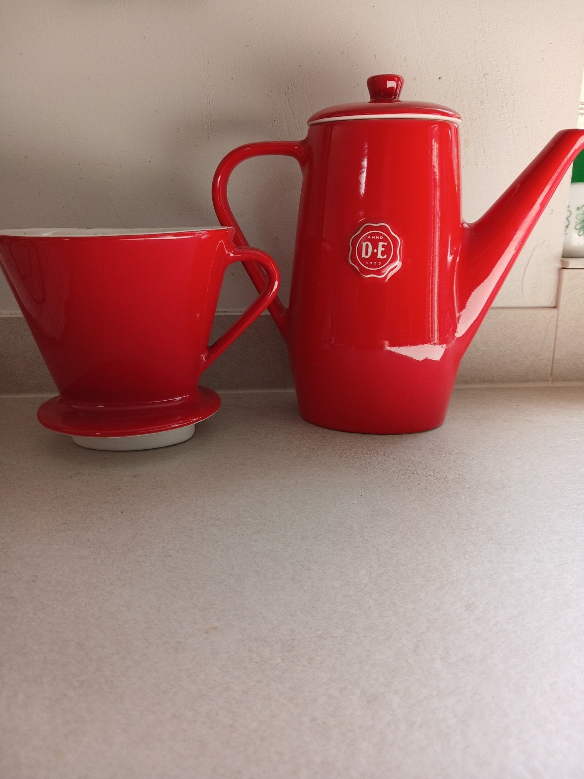 authentieke Douwe Egbert koffie kan en filter, Overige typen, Nieuw, Ophalen of Verzenden, Overige stijlen
