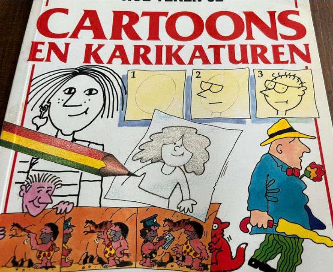 Cartoons en Karikaturen - Leer Tekenen Boek, Ophalen of Verzenden, Zo goed als nieuw, Overige typen
