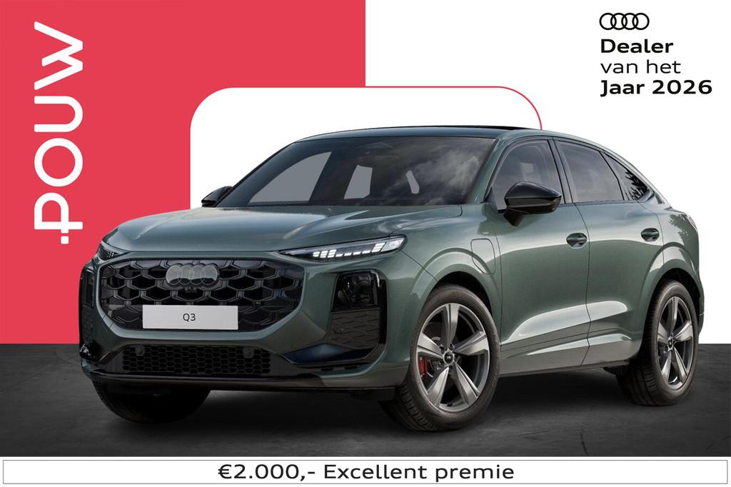 Audi Q3 Sportback 1.5 e-hybrid 272pk S Edition | Tech Pro |, Auto's, Audi, Bedrijf, Te koop, Q3, 360° camera, ABS, Achteruitrijcamera