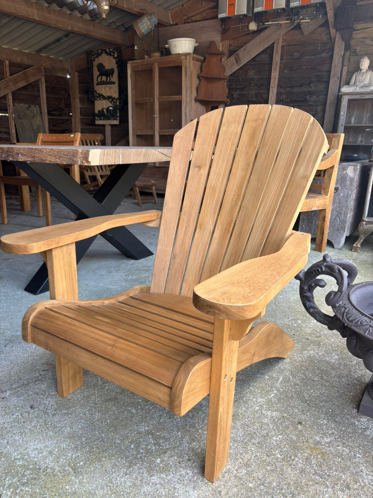 Teak houten relax tuinstoelen nieuw op voorraad, Ophalen, Hoevesteenwijkerwold@gmail.com, Hout, Hoevesteenwijkerwold