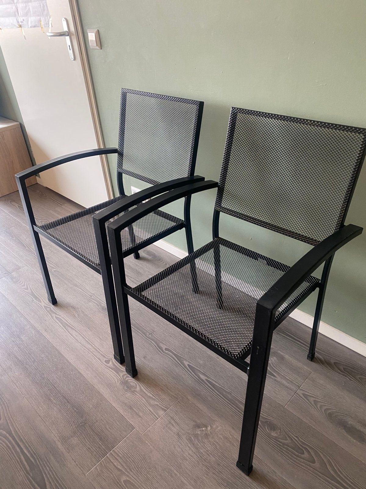 2 Tuinstoelen aluminium antraciet Kettler, Tuin en Terras, Tuinstoelen, Ophalen, Gebruikt, Aluminium, Stapelbaar