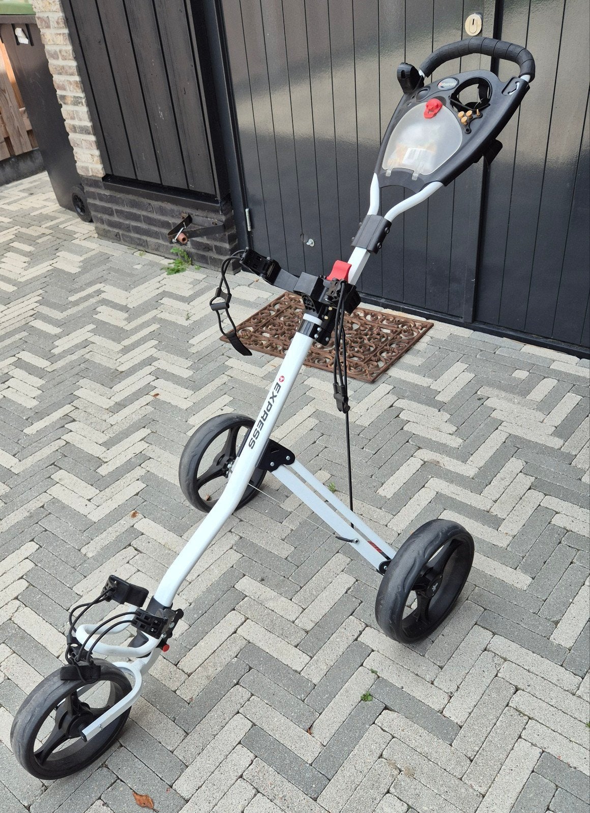 3 wiel golfkar, Sport en Fitness, Ophalen, Zo goed als nieuw, Golfkar