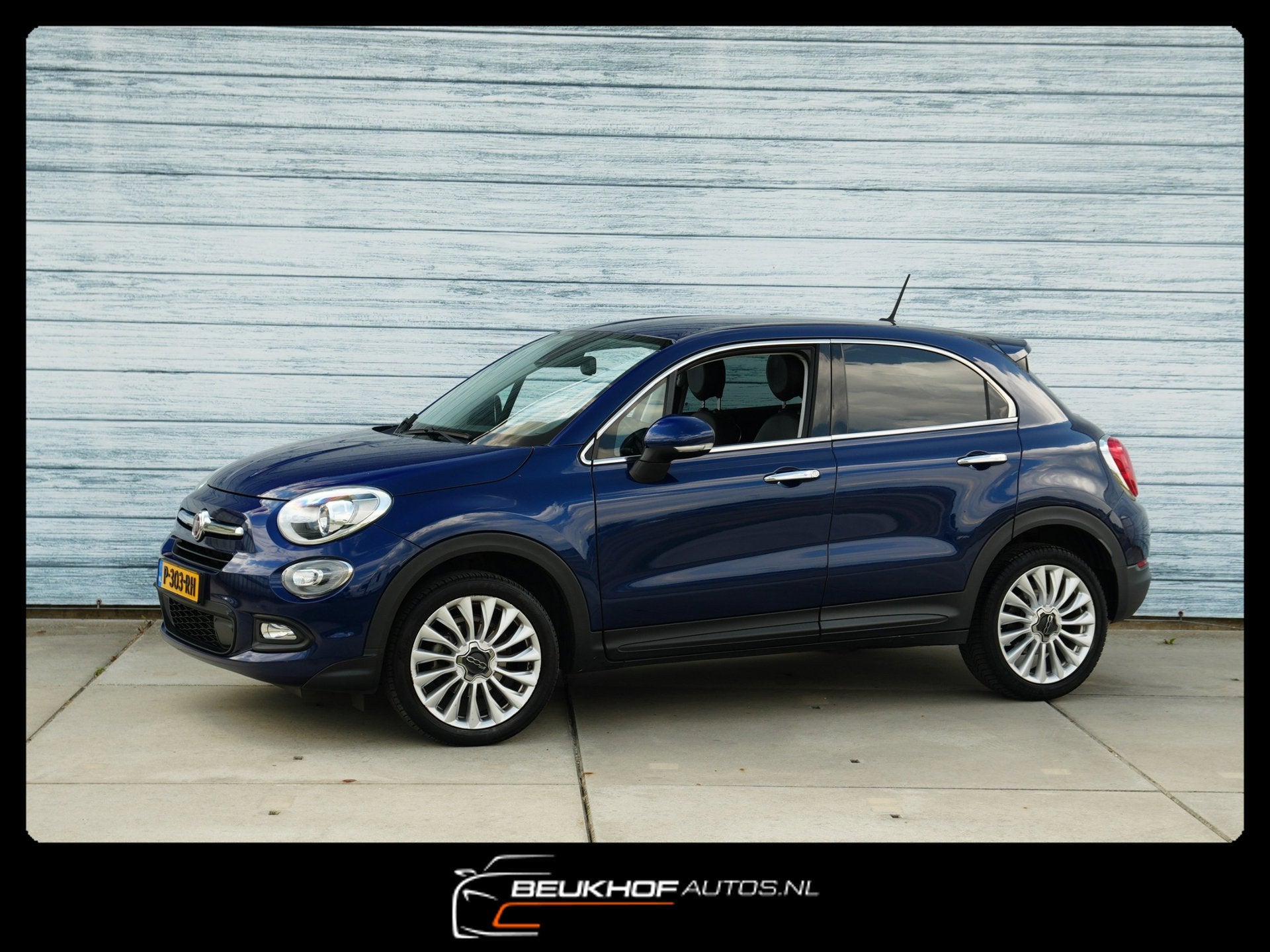 Fiat 500 X Cross 1.4 Turbo Opening Edition Leer Xenon Camera, Voorwielaandrijving, Gebruikt, 4 cilinders, Blauw