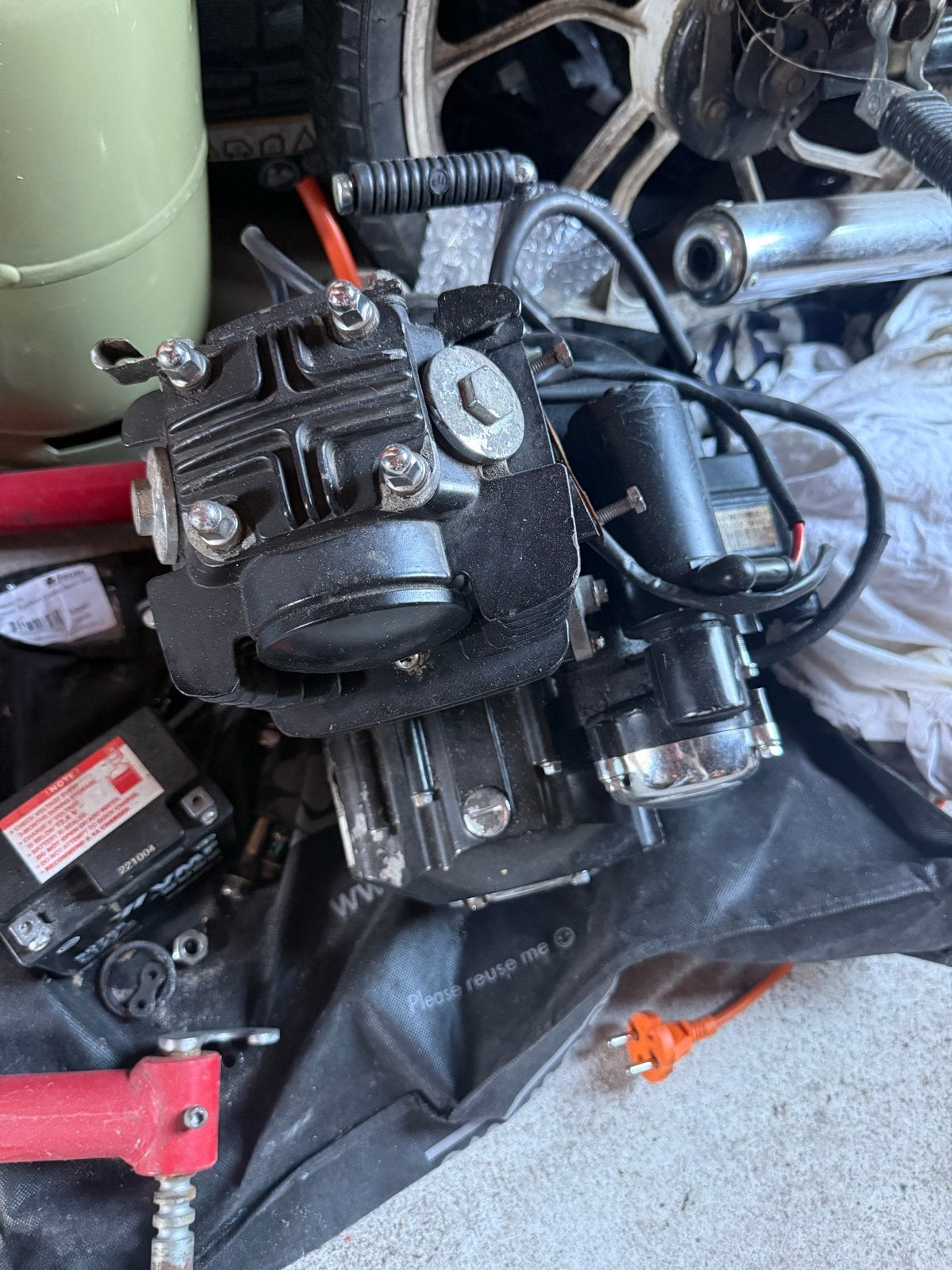 Orion rx50 motorblok, Ophalen, Gebruikt