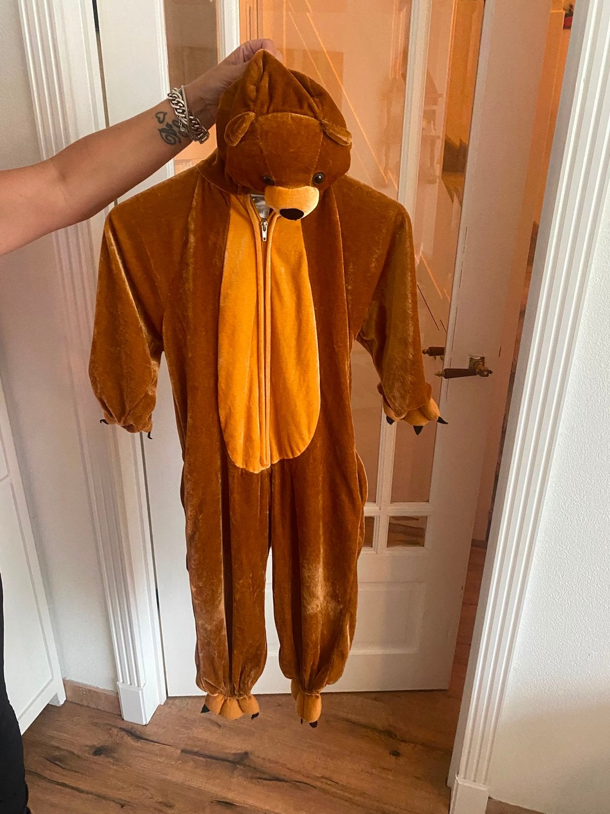 Bruin berenpak maat 116 - Boland verkleedkleding, Ophalen, Gebruikt, 110 t/m 116, Jongen of Meisje