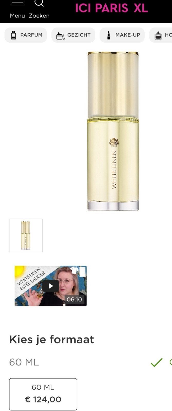 Nieuwe Estèe Lauder White Linen Au de Parfum 60ml., Ophalen of Verzenden, Nieuw