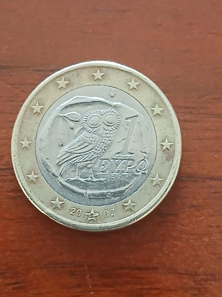 1 euro munt Griekenland uiltje 2002 € 4,00, Ophalen of Verzenden, Griekenland, 2 euro
