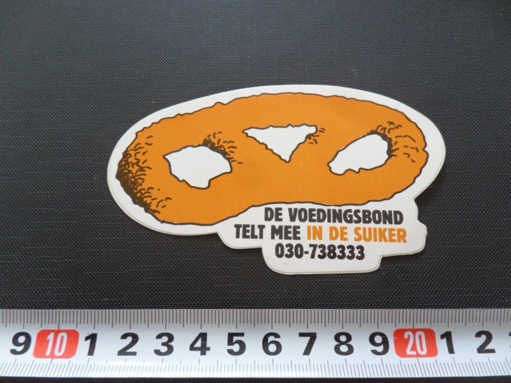 sticker strip koekje krakeling voedingsbond telt mee suiker*, Ophalen, Zo goed als nieuw