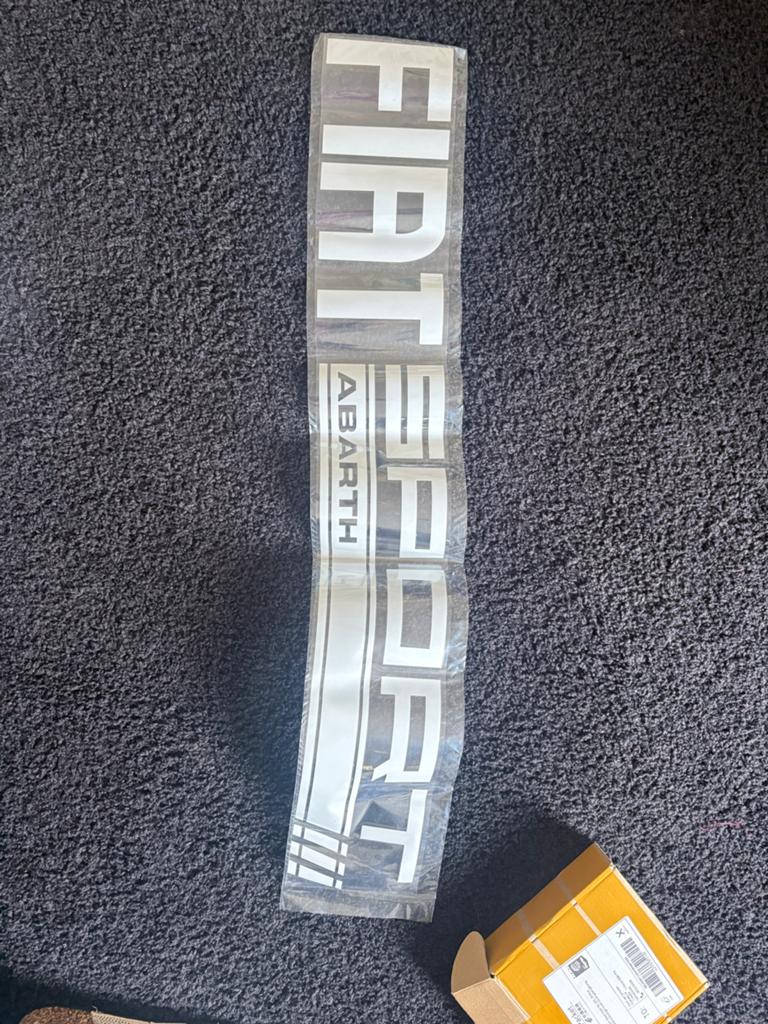Fiat 500 Sport Abarth Raamband Sticker - Wit, Ophalen of Verzenden