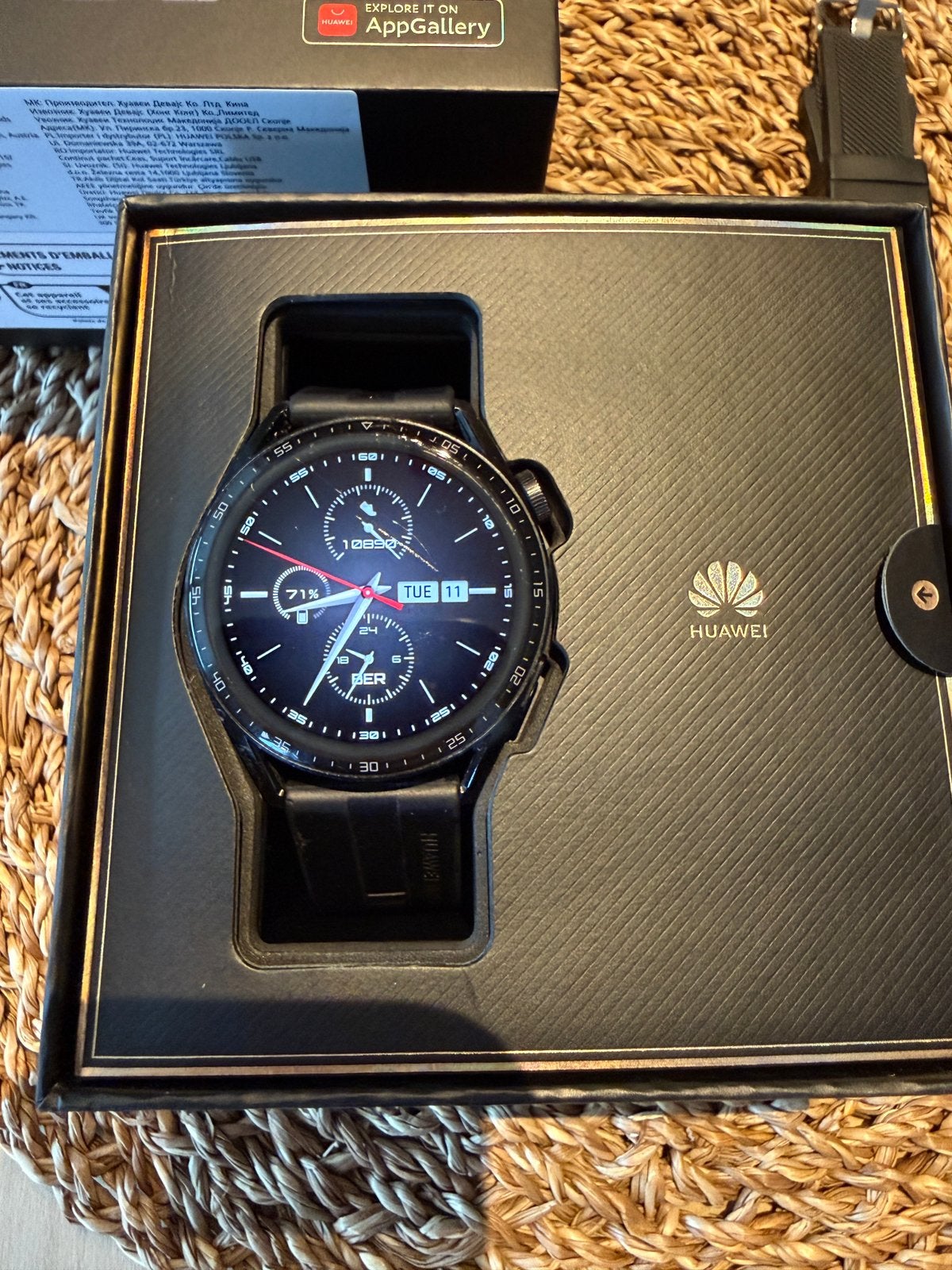 Huawei watch GT 3 46 mm, Sieraden, Tassen en Uiterlijk, Smartwatches, Gebruikt, Zwart, Ophalen of Verzenden, Waterdicht