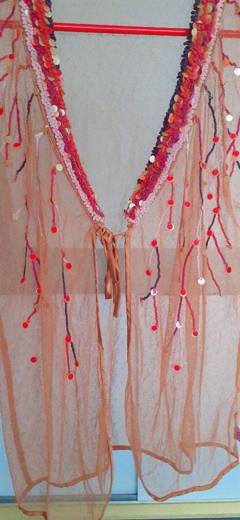 feestelijk , doorschijnend hesje, Maat 38/40 (M), Made in Italy, Ophalen of Verzenden, Kleding