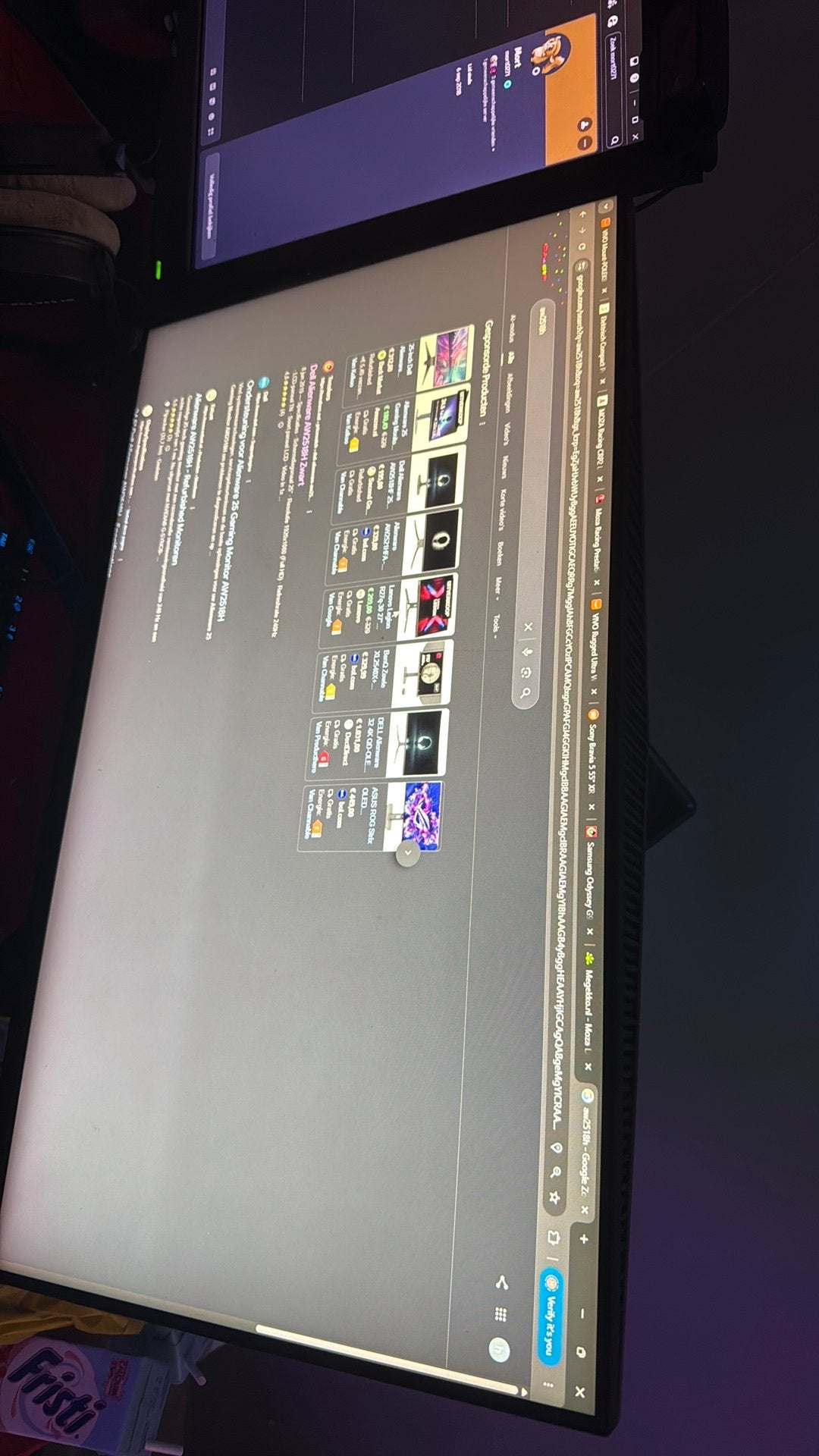 AW2518H monitor (alienware) 25 inch 240hz, Ophalen of Verzenden, Zo goed als nieuw, Onbekend