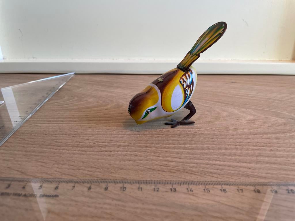 Oud opwindbaar blikken vogeltje, Ophalen of Verzenden