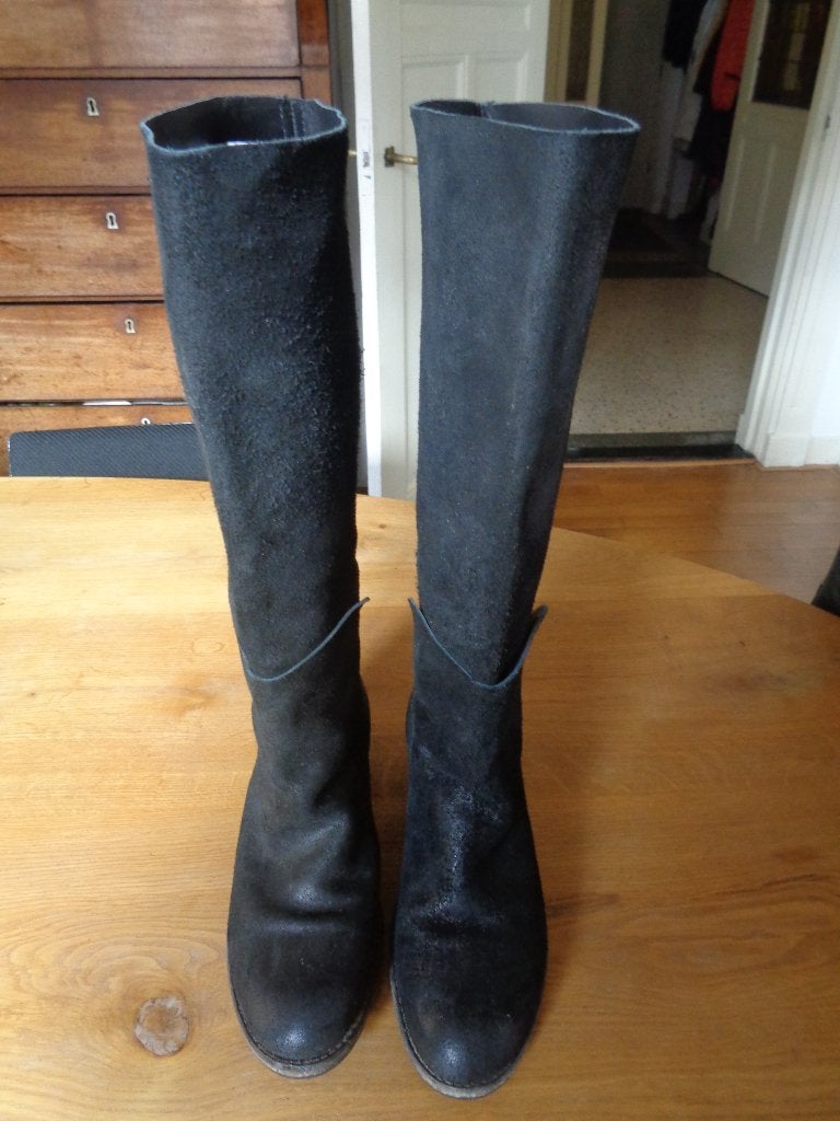 SHABBIES zwarte leren hoge laarzen:mt 41(ZIE INFO), Kleding | Dames, Schoenen, Hoge laarzen, Shabbies Amsterdam, Zwart, Ophalen of Verzenden