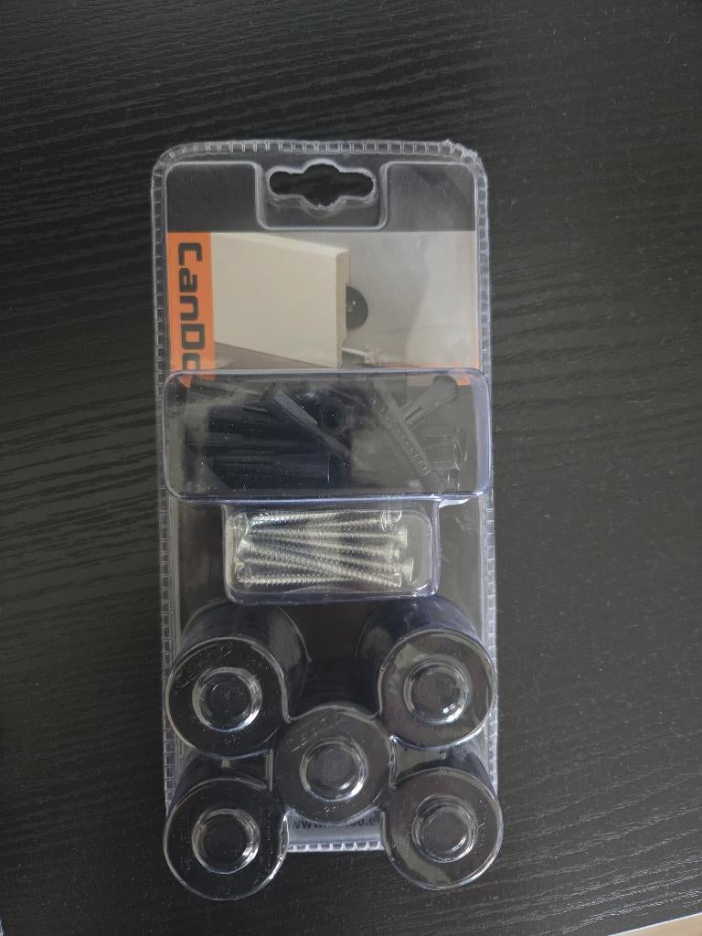 CanDo plintclips zwart, 6 x 25 stuks, Doe-het-zelf en Verbouw, Overige materialen, Overige typen, Nieuw, Ophalen of Verzenden