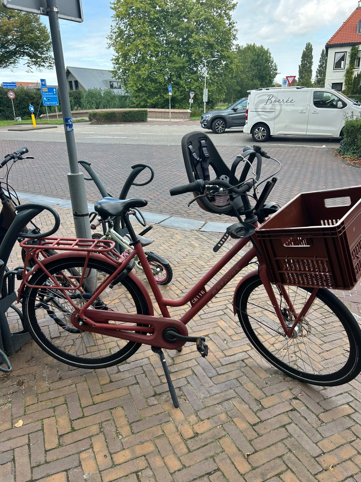 Batavus Mother bike with baby/toddler seat included, Ophalen, 1 zitje, Gebruikt, Batavus