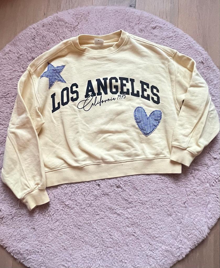 Zara meisje Los Angeles California Sweater Maat 156, Ophalen of Verzenden, Zo goed als nieuw, Maat 42/44 (L), Geel