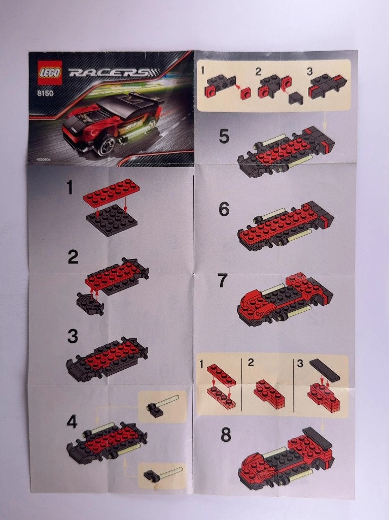 LEGO Racers 8150 (Instructions) for Set 8150 ZX Turbo, Gebruikt, Lego, Overige typen, Ophalen of Verzenden